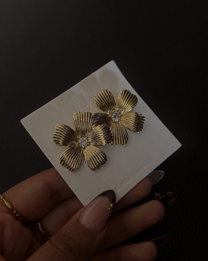 Flower CZ Studs