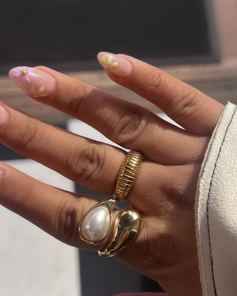 Brown Tiger Eye Adjustable Ring