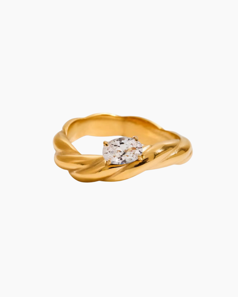 Nova Twist CZ Ring