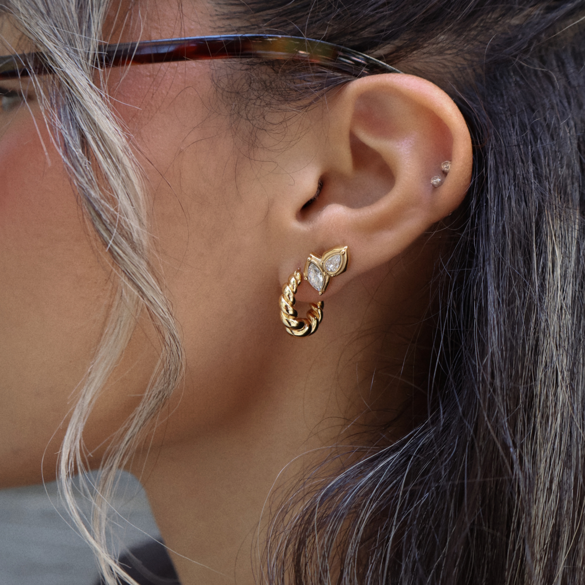 Gold Ariel Earrings