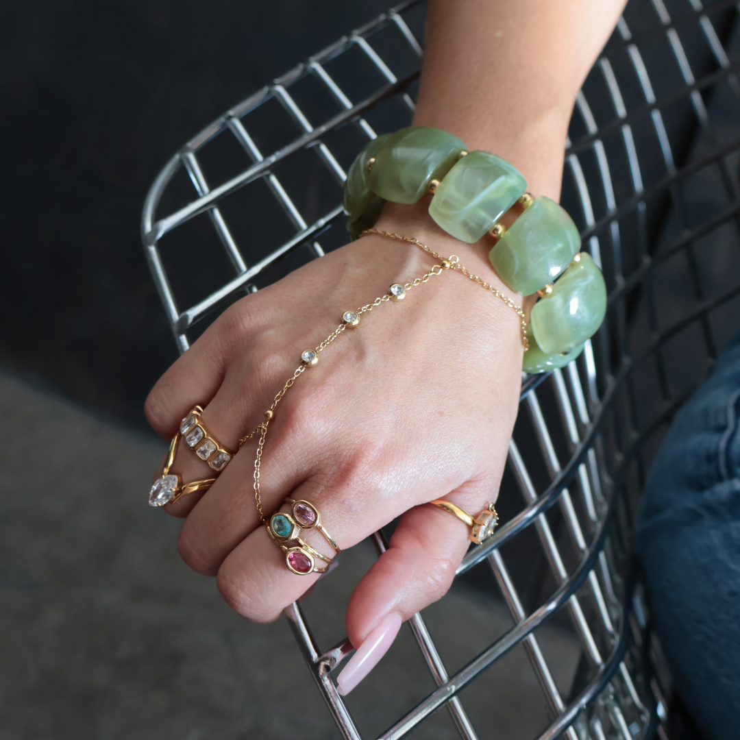 Verde Paraíso Resin Bracelet