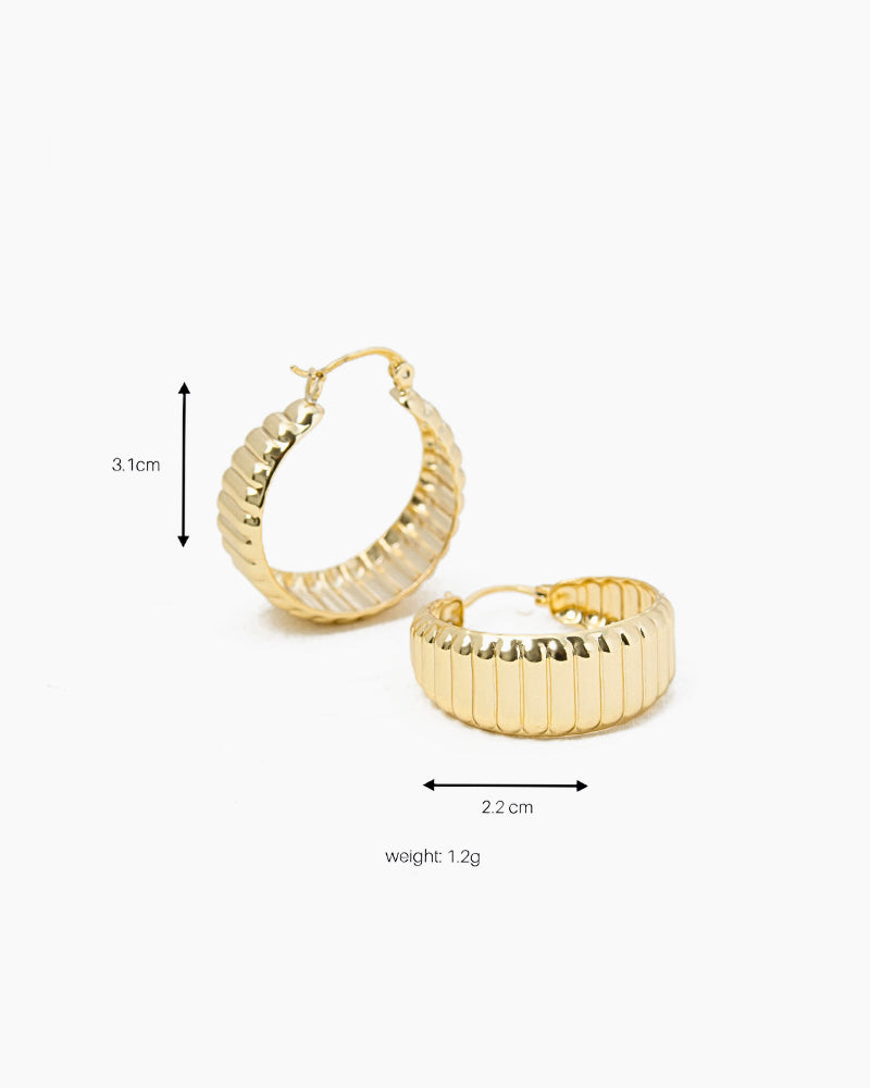 Cabo Hoops | 30 mm Gold-Filled