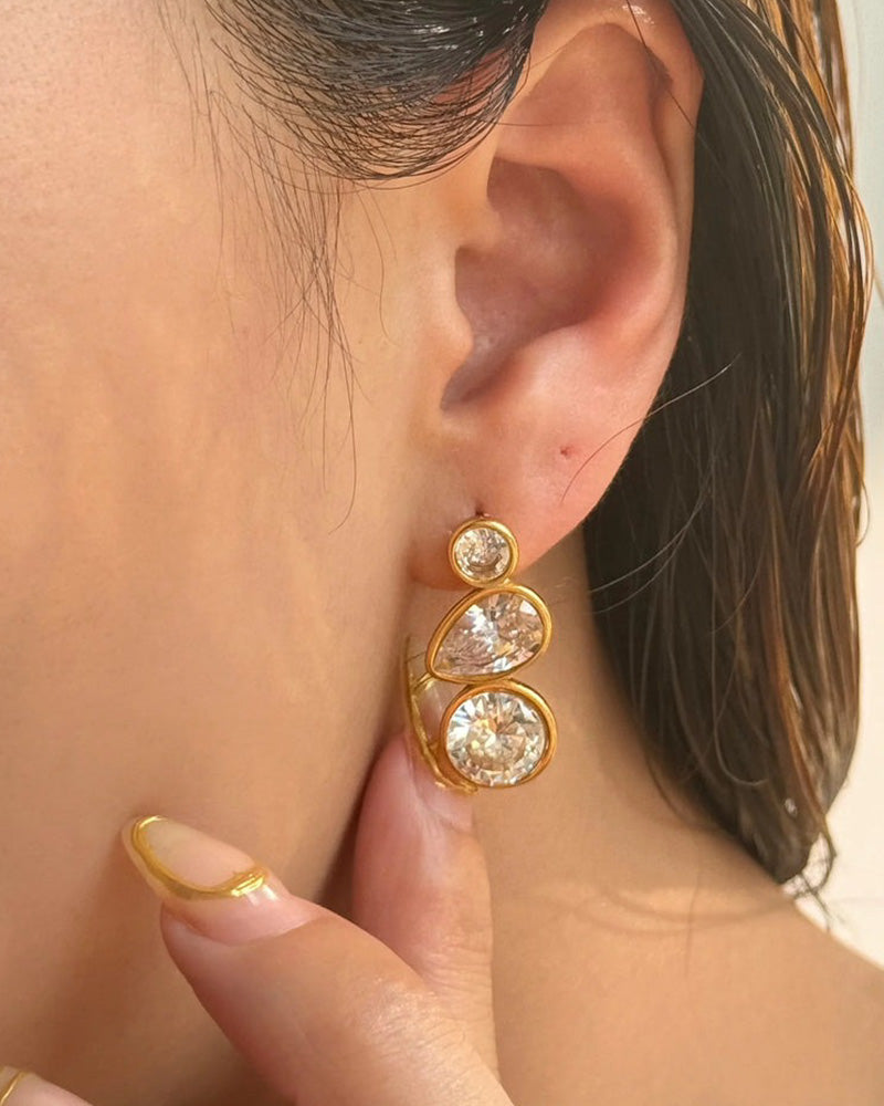 Drop CZ Earrings