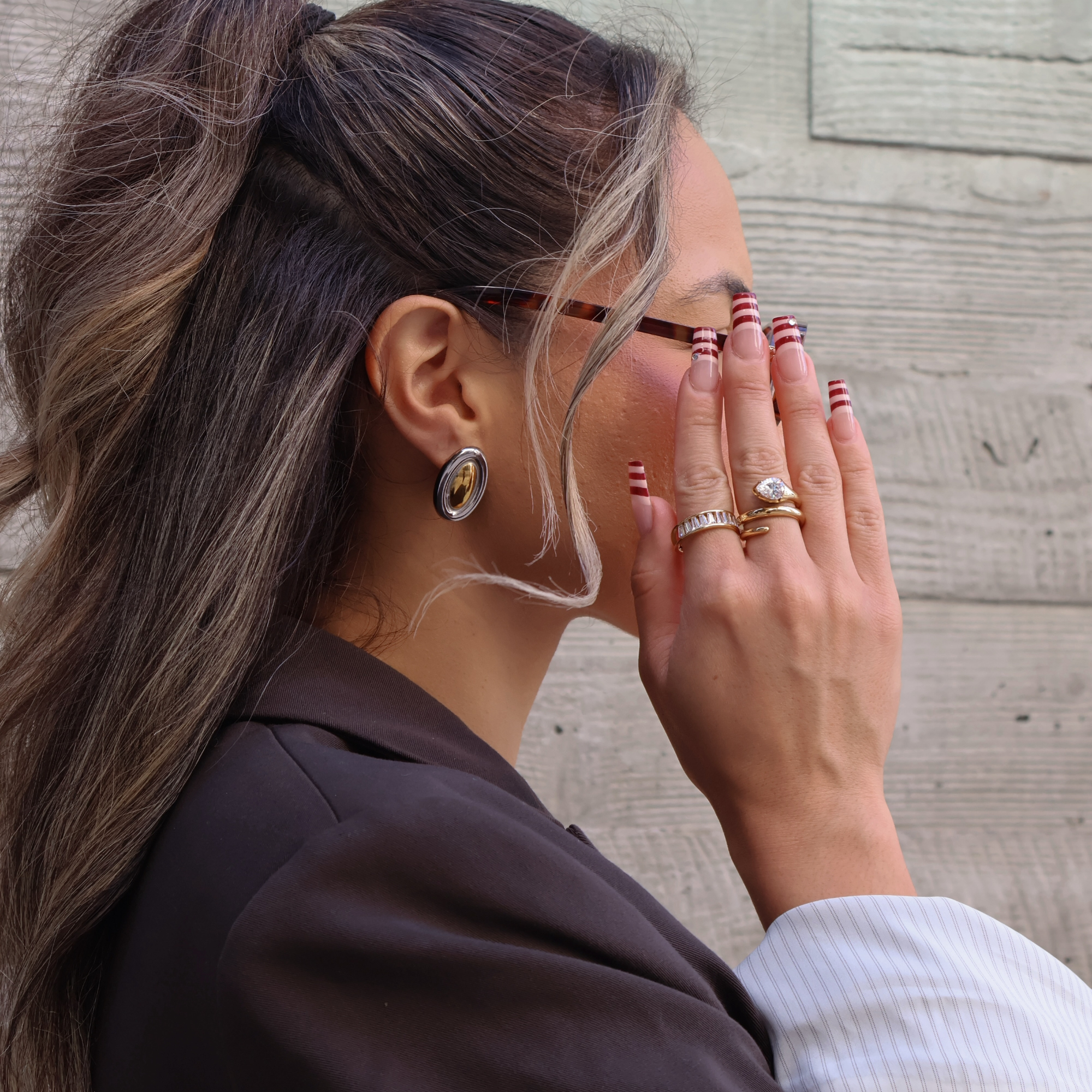 Two Tone Maison Earrings