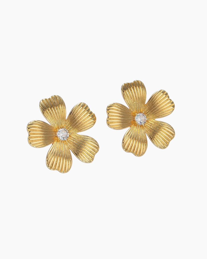Flower CZ Studs