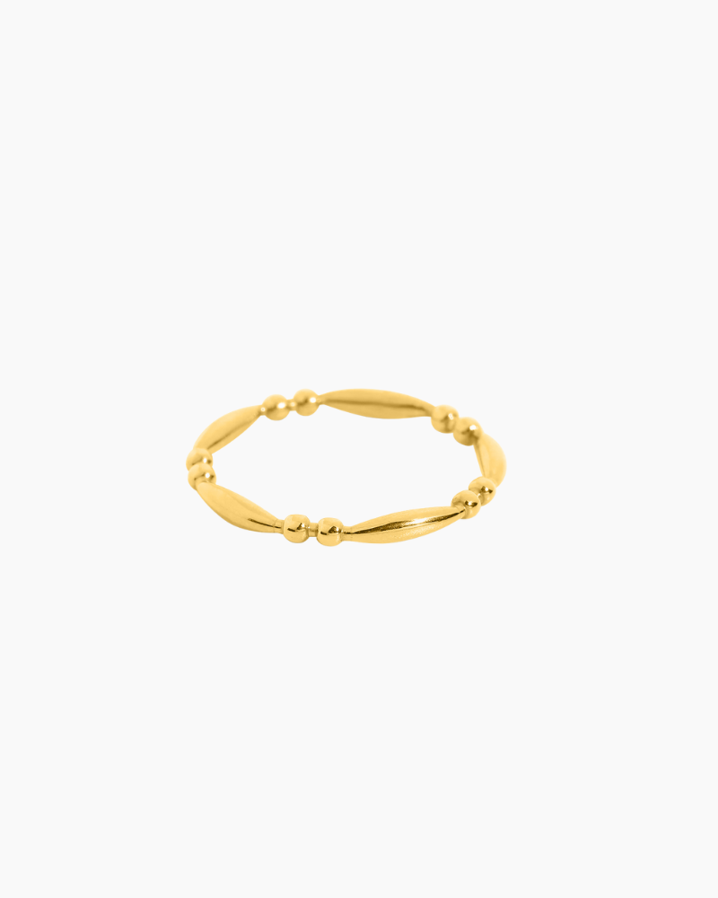 Minimalist Thin Beaded Ring