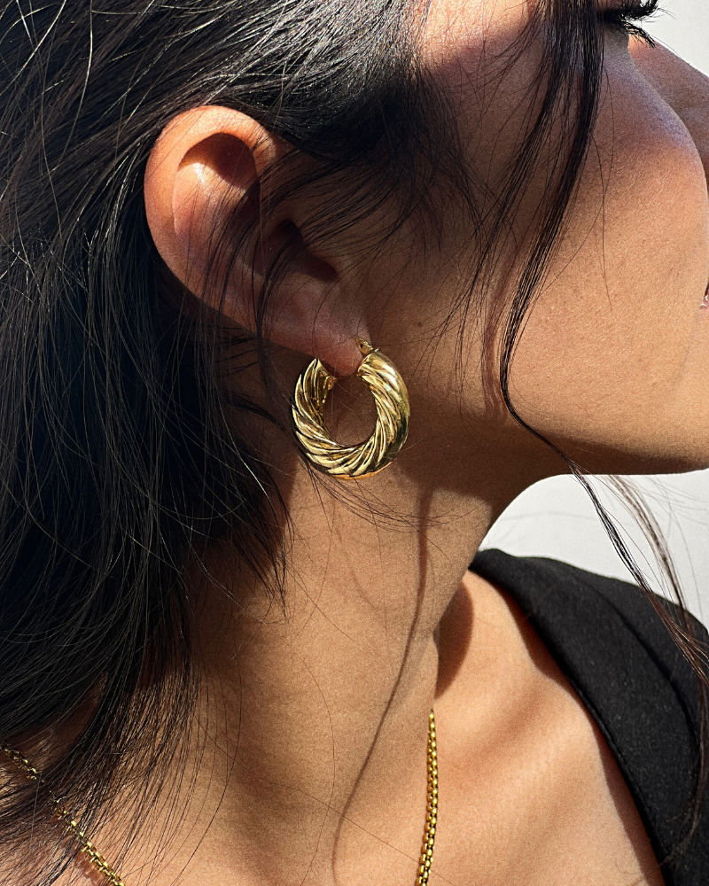 Silver Aurora Hoops