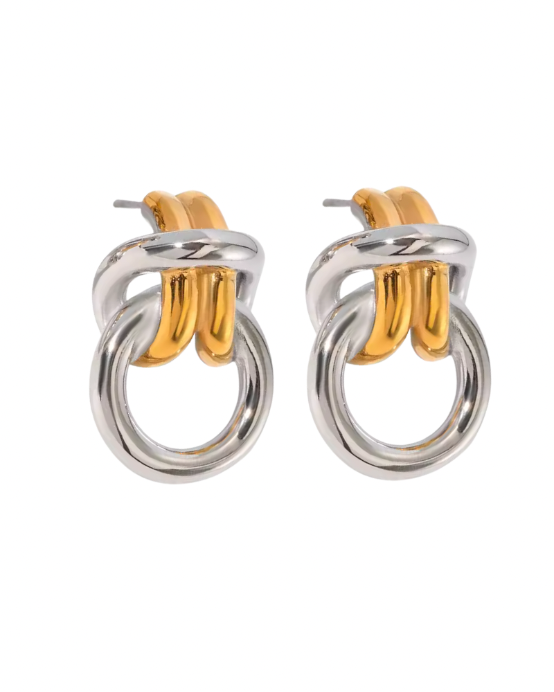 Hannah Two Tone Earrings