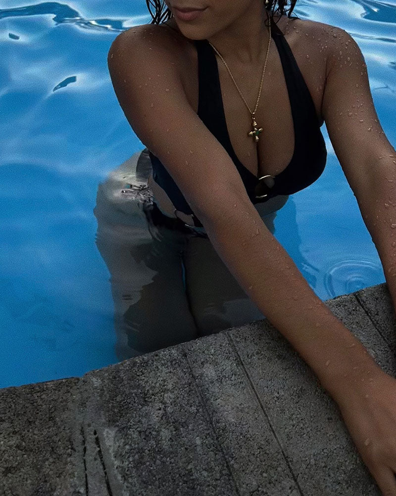 Golden Glory Necklace | Green Tiger Stone