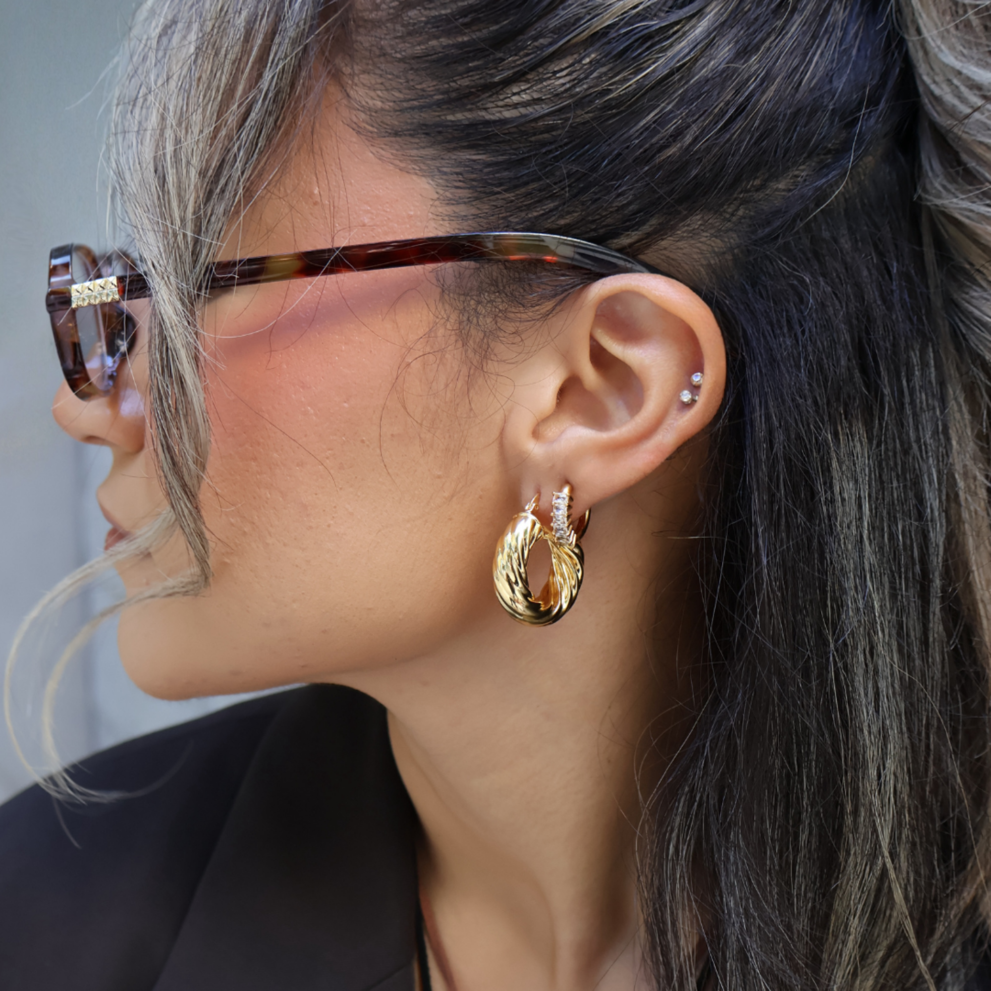Gold Aurora Hoops