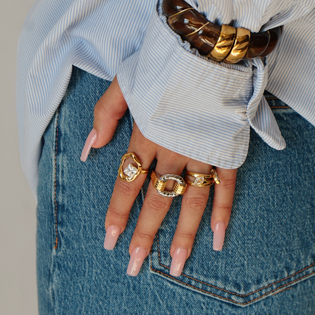 Two Tone MJ Ring