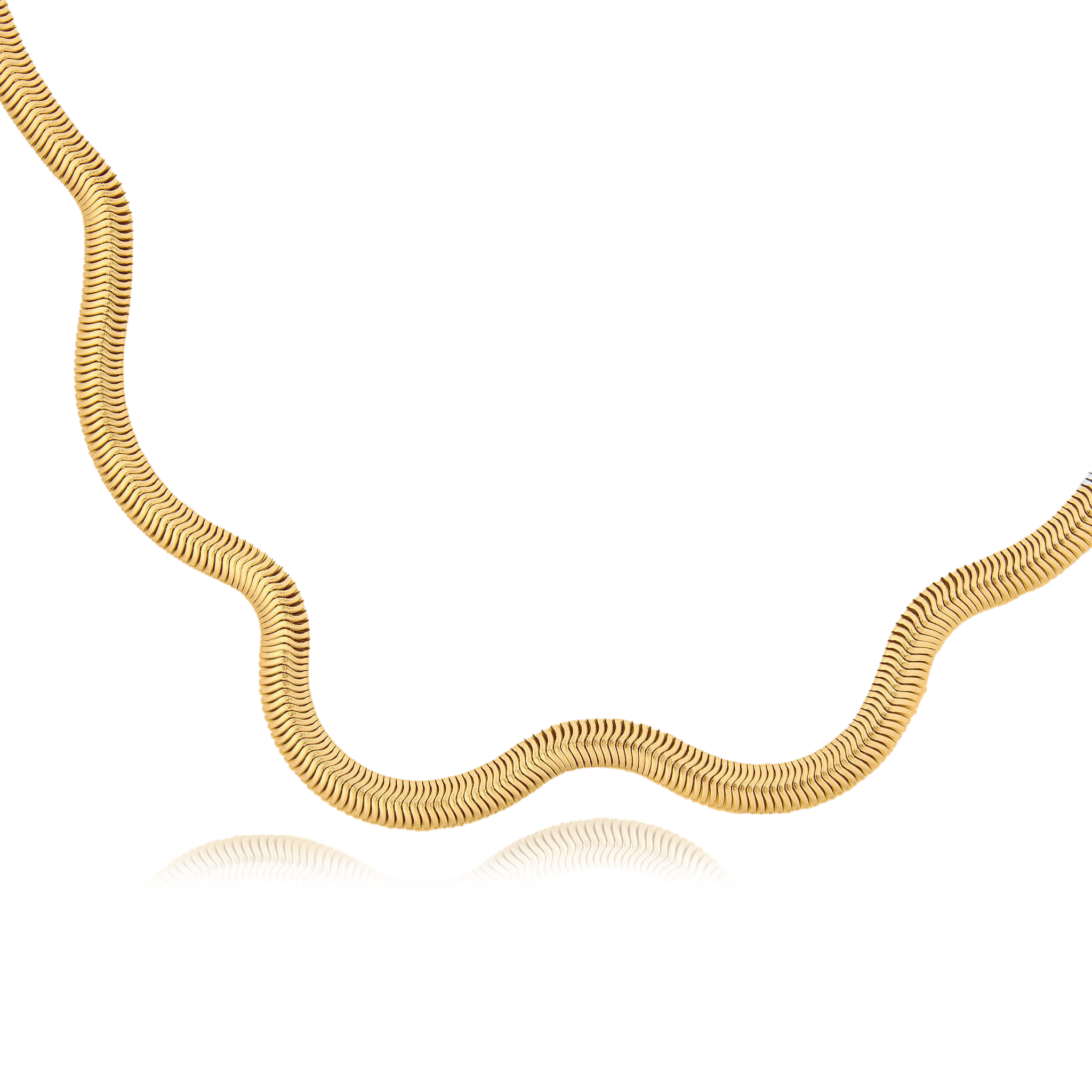 Mia Herringbone Necklace | Gold