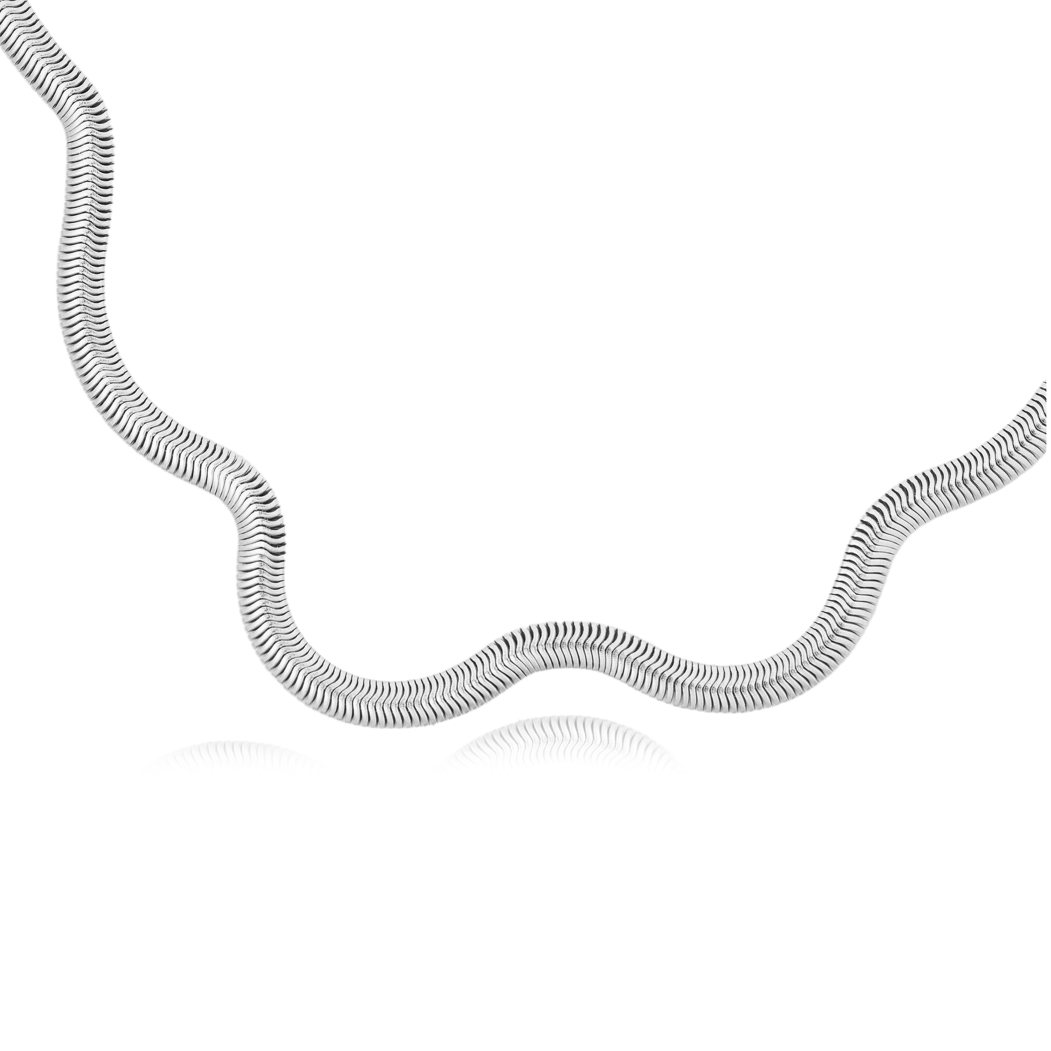 Mia Herringbone Necklace | Silver